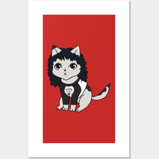 Eddie Munson cute cat cartoon stranger things Posters and Art